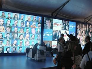 Stand do PP nunha convención en Galiza