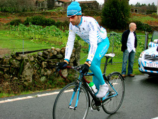 Probando a nova bicicleta