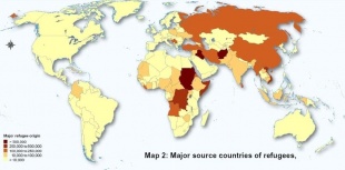 Países de orixe dos refuxiados