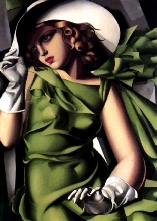 'Retrato de moza con guantes', de Tamara de Lempicka