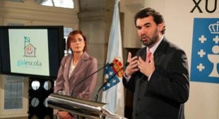 Carme Adán, secretaria xeral de Igualdade, co vicepresidente Quintana nunha foto de arquivo