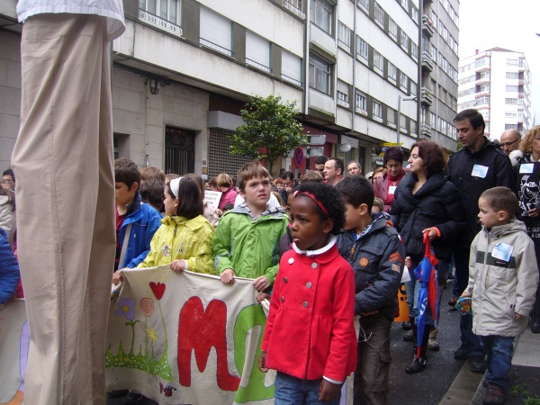 Manifestación polo dereito a vivirmos en galego